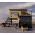 Container house is for living and coffee shop